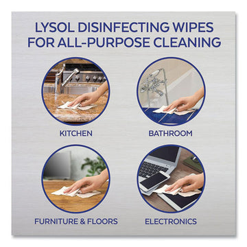 LYSOL® Brand Disinfecting Wipes Flatpacks, 6.69 X 7.87, Lemon And Lime Blossom, 80 Wipes-flat Pack freeshipping - TVN Wholesale